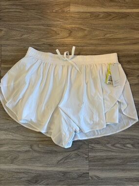 all in motion White Women's Athletic Running Shorts with Drawstring